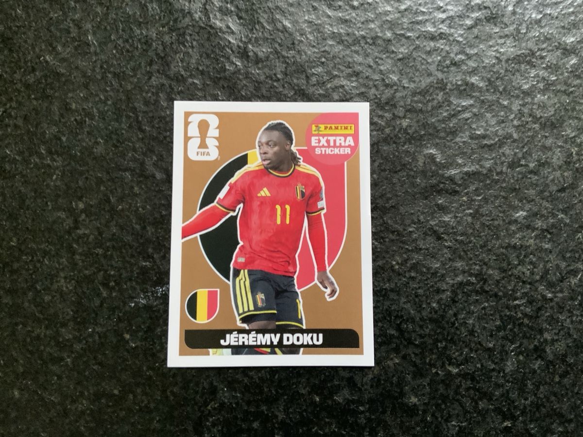 Panini Sammelbilder & Trading cards: Panini Extra Sticker Jeremy Doku – Gebraucht aus Widnau von Como2006