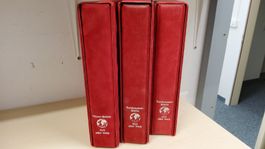 3 Sammelordner fuer Banknoten rot gebraucht