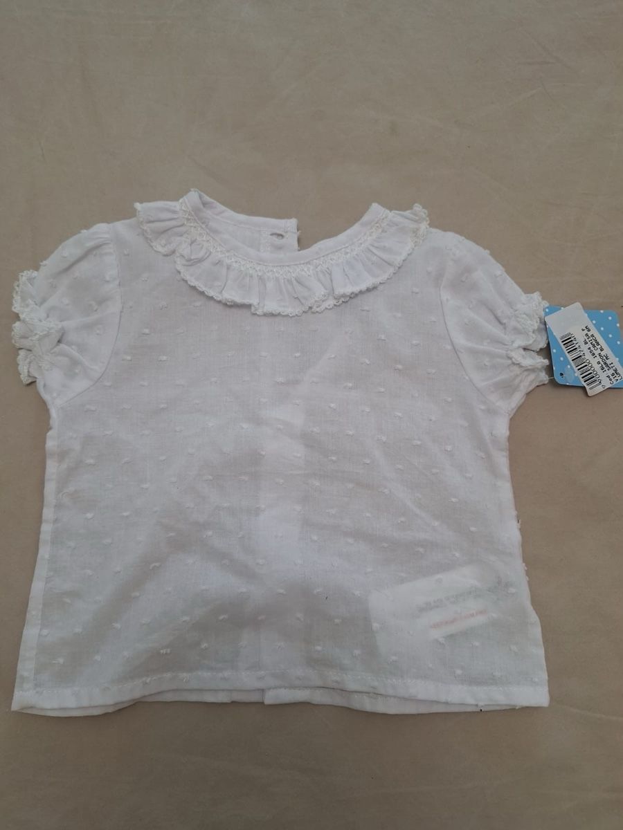 Camicie, Top & T-shirt: Mädchen Bluse Weiss Grösse 6 Monate – Nuovo (secondo la descrizione) da Basel venduto da san_hrz2