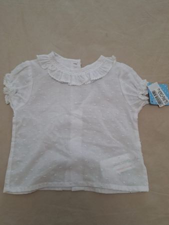Mädchen Bluse Weiss Grösse 6 Monate