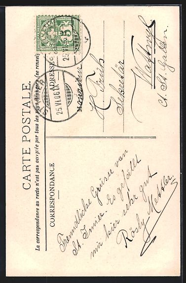 Cartoline postali: AK St-Imier, L'Eglise, 1906 – Usato da Berlin venduto da bartko-reher 1