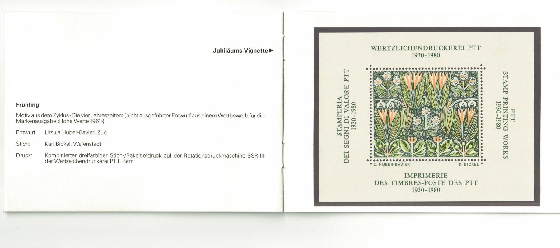 Tous les timbres: PTT Souvenir 1980 – D'occasion à Olten par Pjotr8 1