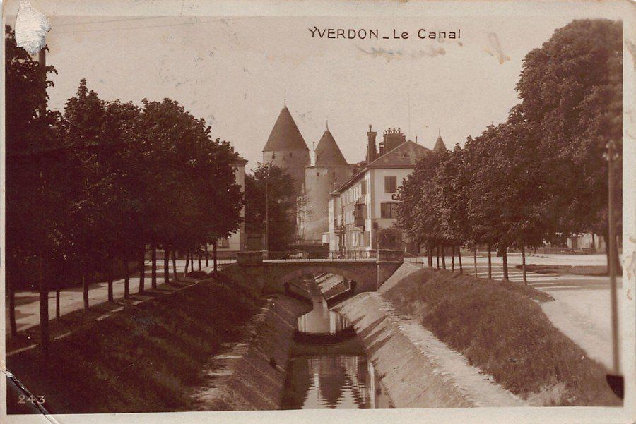 Cartoline postali: Yverdon, le Canal, circulée 1929 – Usato da Frauenfeld venduto da POML