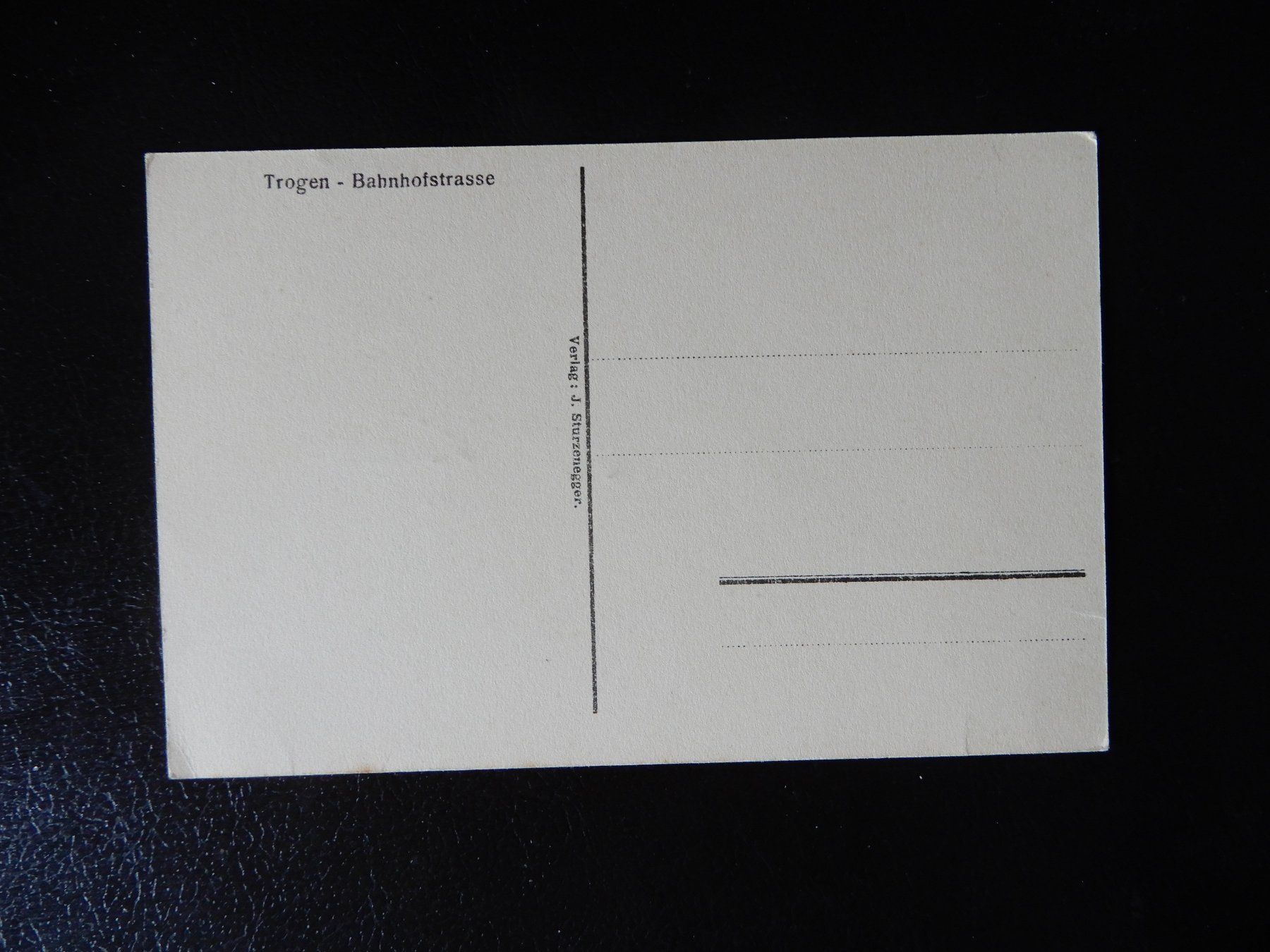Cartoline postali: AK Trogen Bahnhofstrasse - belebt und Eisenbahn – Usato da Senèdes venduto da Framboise52 1