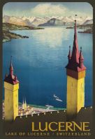 Blechschild-LUCERNE-LAKE OF LUCERNE