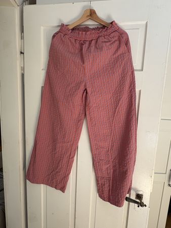 Kaufdichglücklich, Vichy-Karo Paperbag High-Waist Rosa/Lila 