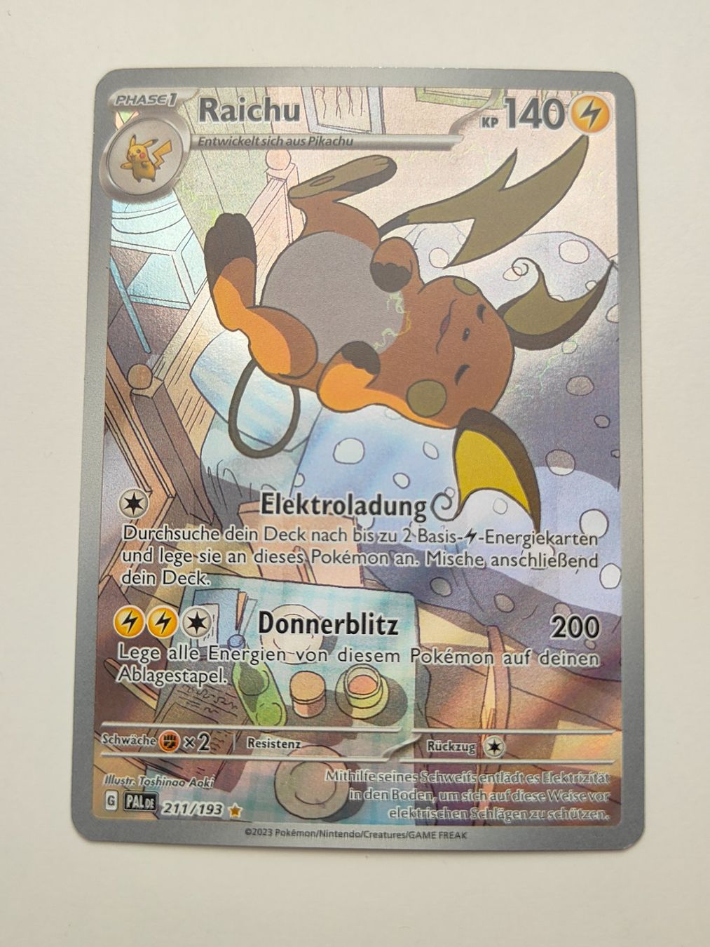 Pokémon Carte collezionabili: Pokemon Raichu Illustration Rare Paldea Evolved 211 – Usato da Thalwil venduto da FigurenFreunde