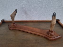 *Porte-manteau mural vintage avec pattes de cervidé - 47 cm