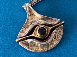 Anhänger silber „saurus eye“ (42cm)