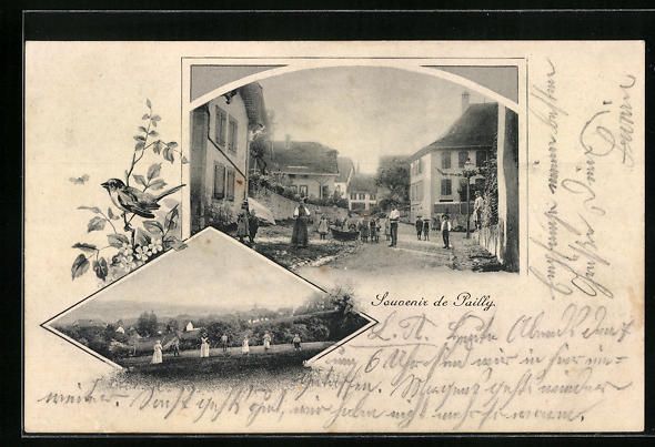 Cartoline postali: AK Pailly, Strassenpartie im Ort – Usato da Berlin venduto da bartko-reher