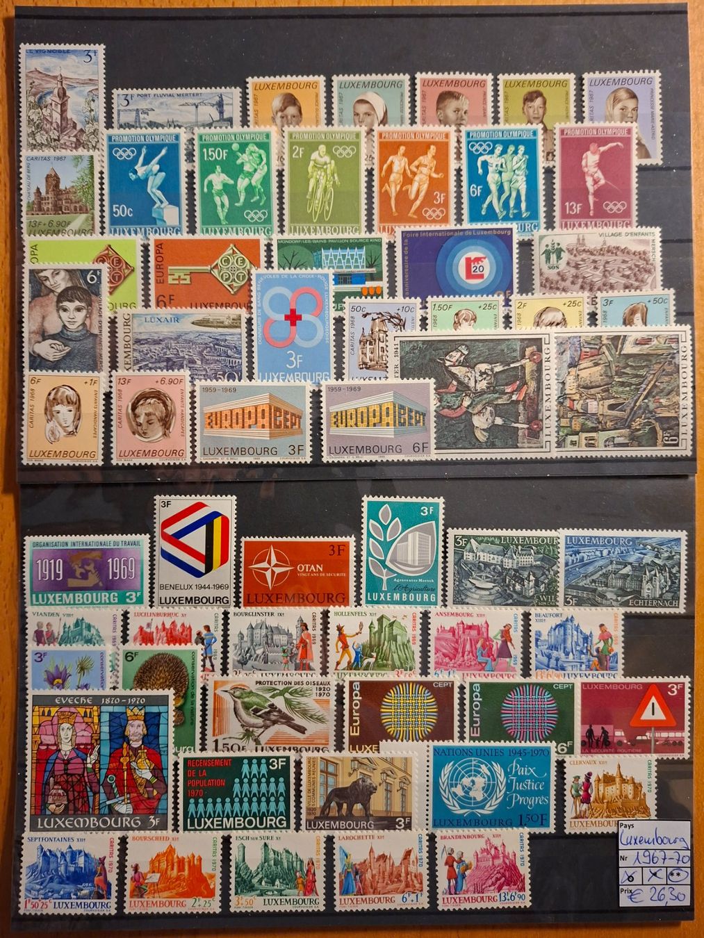 Tutti i francobolli: Luxembourg 1967 - 1970 ** – Usato da Confignon venduto da Alfda2000