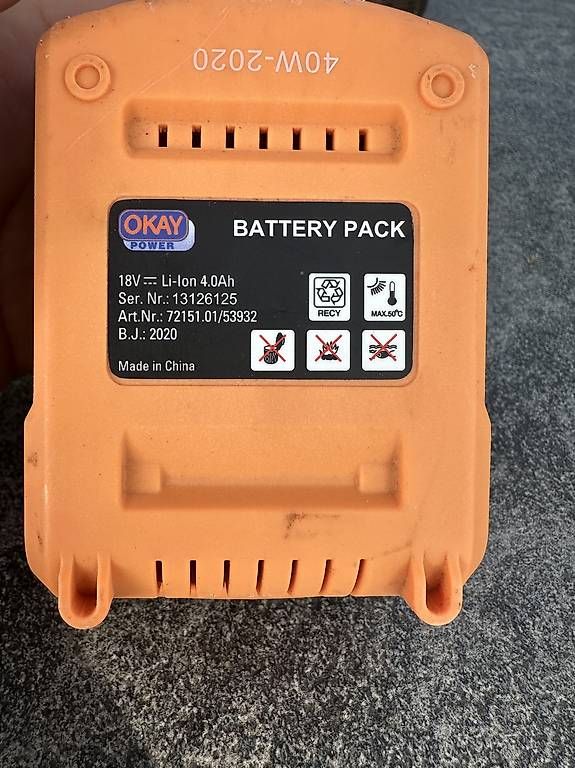 Akkus & Batterien: Okay Akku 18V 4.0Ah – Gebraucht aus Speicherschwendi von Supersport 4