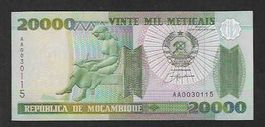 Mocambique  20.000  Meticais  1999  Bankfrisch