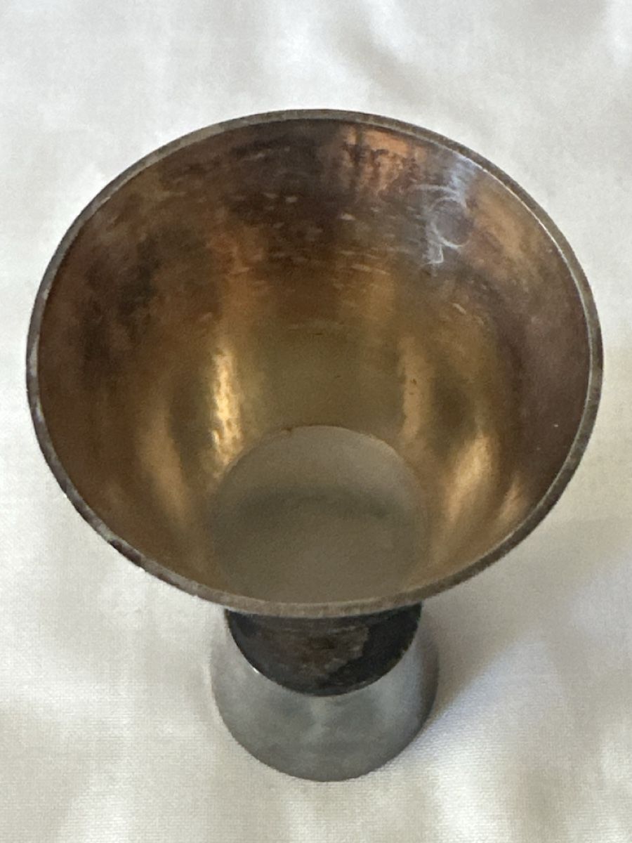 Portacandele: Kerzenständer Retro Metall evt. Versilbert ca 11,5cm – Usato da Zürich venduto da Chaeffeler 3