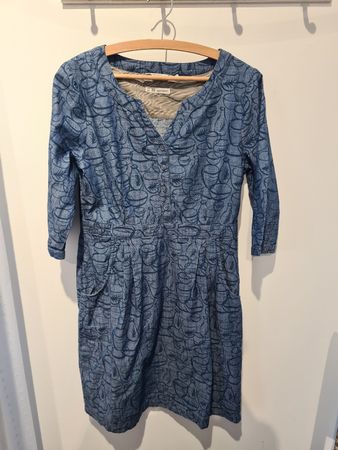 Kleid Seasalt blau Grösse 36 Motiv Geschirr neuwertig