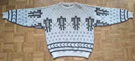 Vintage Wollpullover Norwegen Stil 90er Jahre Grösse L