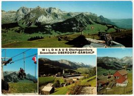 Wildhaus - 4 Bild AK Oberdorf-Gamsalp