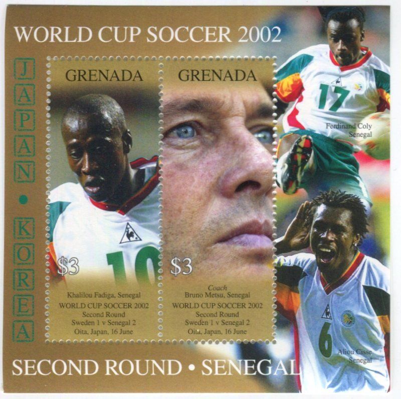 Alle Briefmarken: Block "Fussball". Grenada – Neu und originalverpackt aus Basel von Butsch5