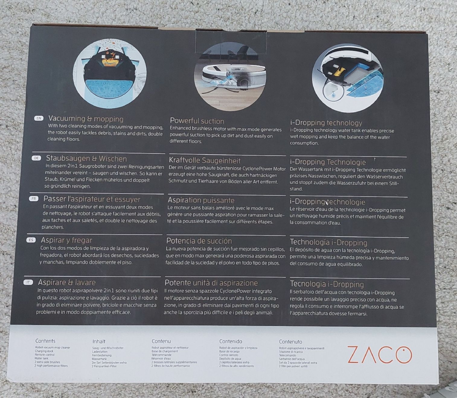 Aspirapolveri & Accessori: ZACO V5sPro Saugroboter mit Wischfunktion – Nuovo (secondo la descrizione) da Dübendorf venduto da huebi01 2
