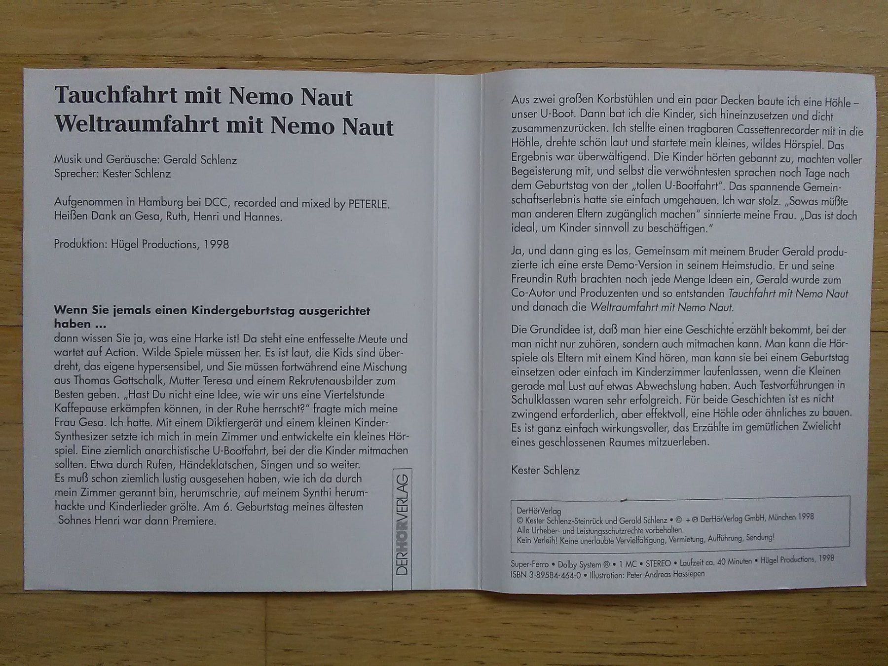 Musicassette: Tauchfahrt - Weltraumfahrt mit Nemo Naut – Usato da St.Galllen venduto da elkaphone 4