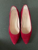 Chaussures escarpins rouge daim taille 37