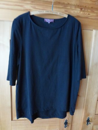 Shirt "Heidekönigin" Jersey, fein - schwarz, Grösse XL