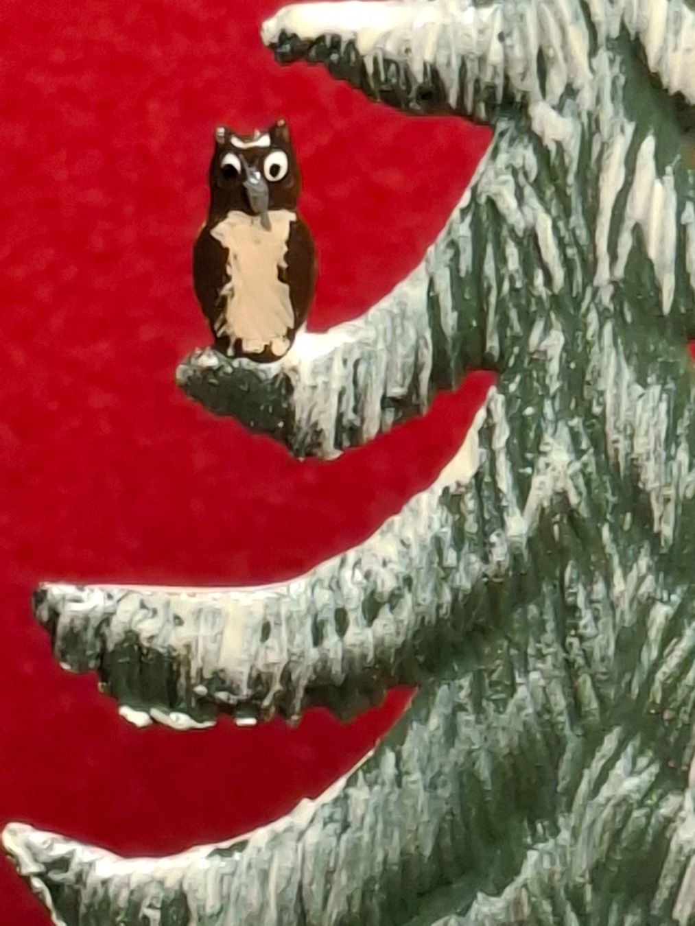 Alle Dekorationen: Wilhelm Schweizer Tannenbaum mit Eule und Sträucher - handbe – Gebraucht aus Schlieren von Svenja7 2
