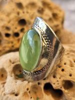 Vintage Ring mit grünem Stein, Sommer Schmuck