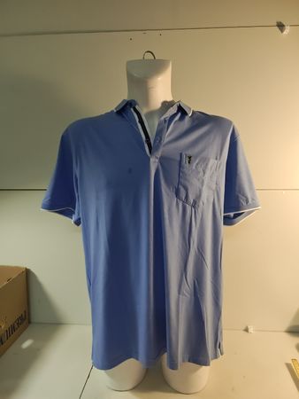 Poloshirt, hellblau mit Golfer-Logo, Herren Gr. XXL (nov342)