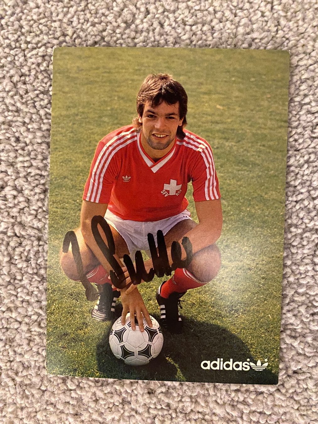 Autografi: Autogramm Beat Sutter - Fussball Legende Schweiz – Usato da Mörel venduto da tim_w9py
