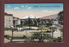GENEVE - Place des Alpes et Mont-Blanc