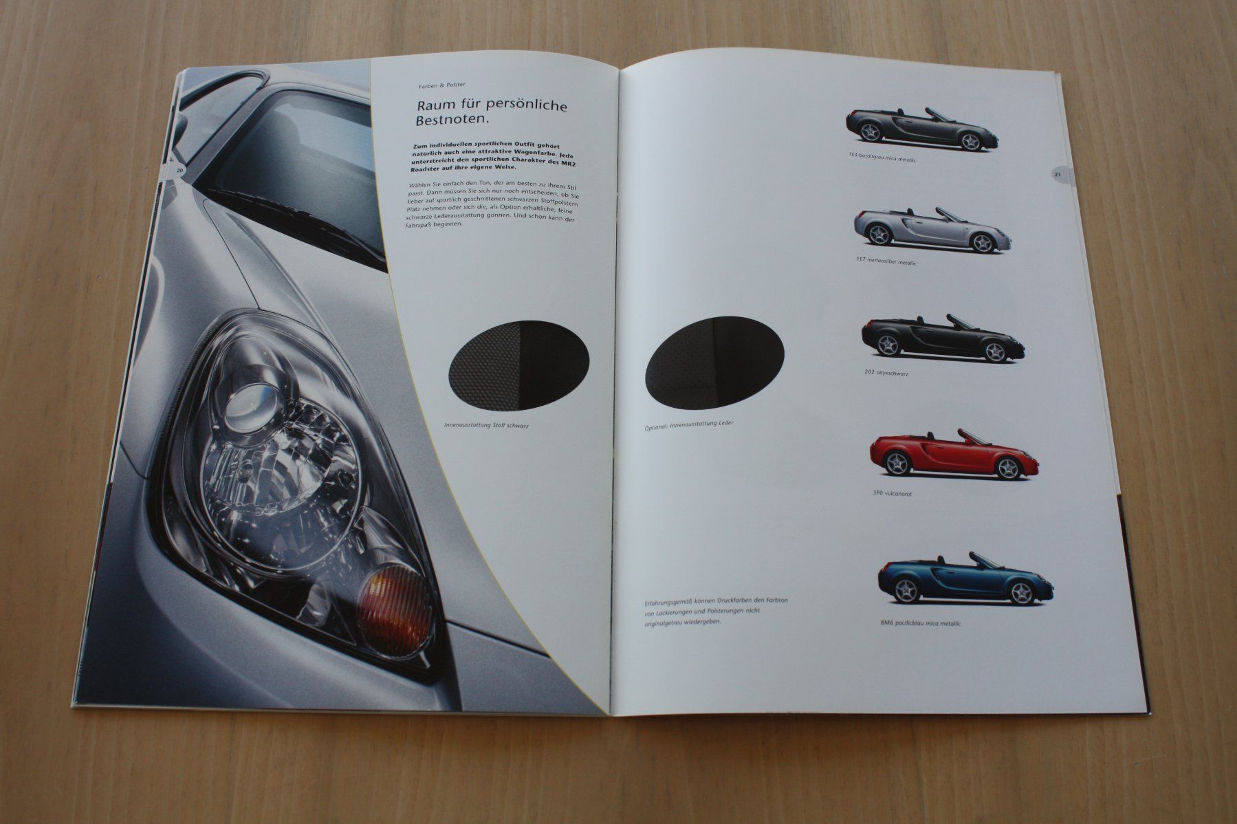 Toyota Dokumente: Toyota MR2 Roadster Prospekt 10/2002 – Gebraucht aus Wikon von erwin400 8