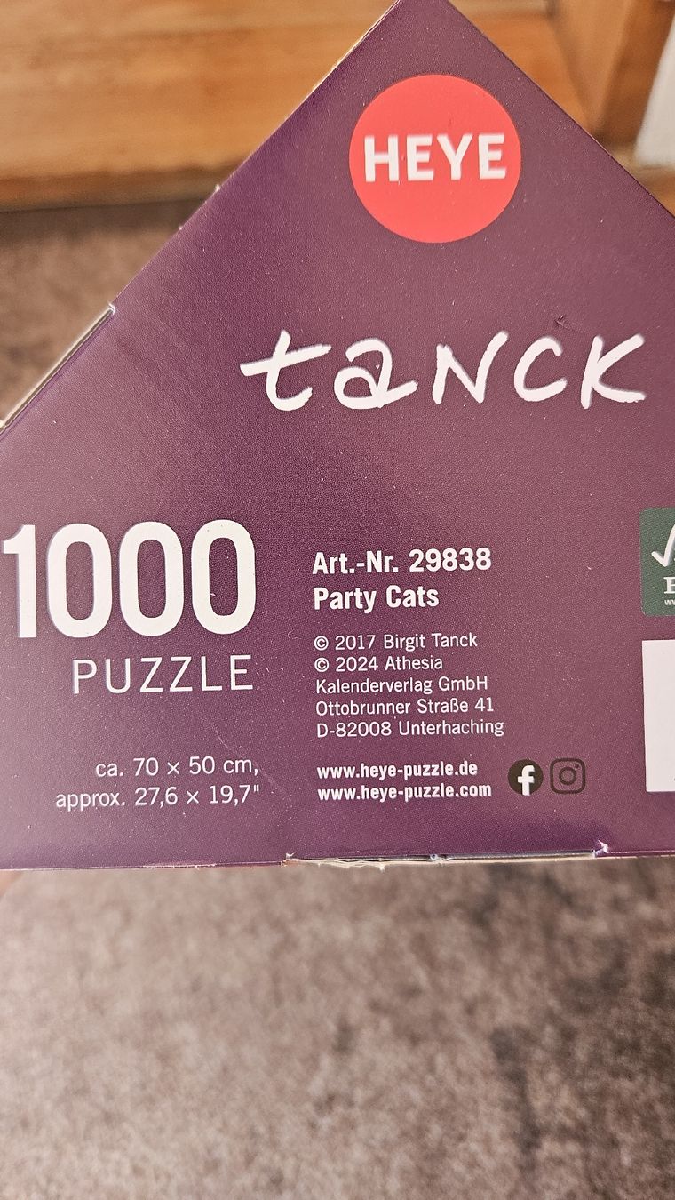 Heye Puzzle: Heye Puzzle 'Party Cats' – Nuovo (secondo la descrizione) da Teufen AR venduto da patchouli13 1