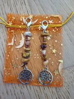 2x Herbstliche Glücksbringer Anhänger Lebensbaum Kette/Neu