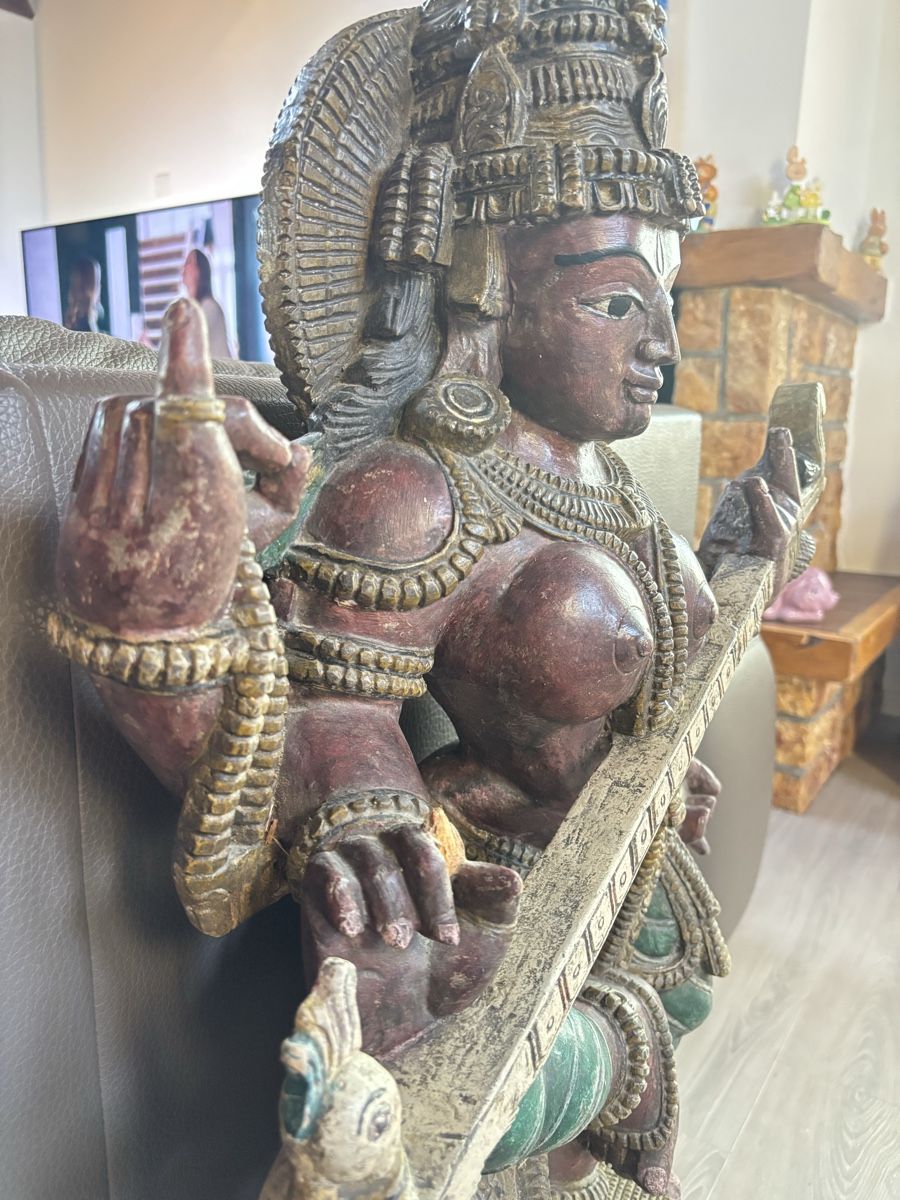 Sculture & Statue: Saravati déesse bois antique – Usato da Matran venduto da oli_6mym 1