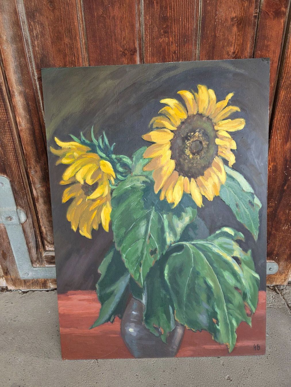 Dipinti: Sonnenblumen altes Gemälde signiert – Usato da Walterswil BE venduto da Lonitti 2