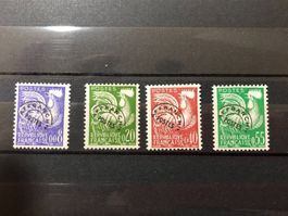 () Préoblitérés Coqs Gaulois Nouveau Franc complet** 1960