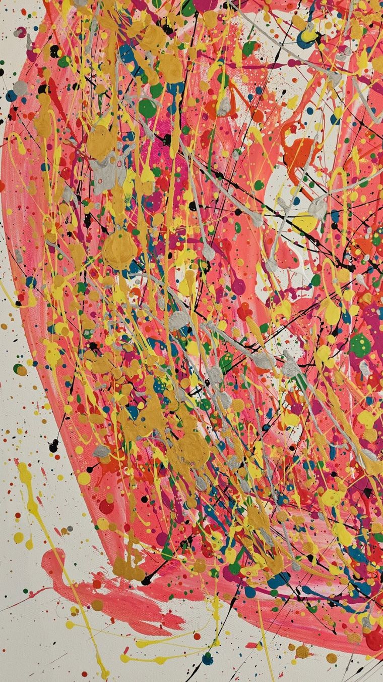 Dipinti: Tableau d'art abstrait moderne et coloré, pièce unique – Nuovo (secondo la descrizione) da Le Locle venduto da fab_c9hh 6
