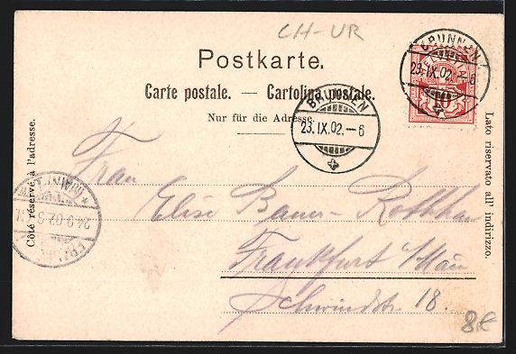 Cartoline postali: Litho Treib a. Vierwaldstättersee, Wohn – Usato da Berlin venduto da bartko-reher 1