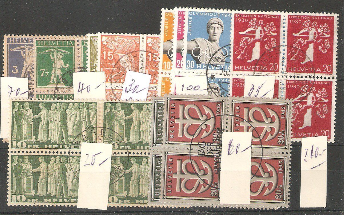 Tutti i francobolli: 10 B/4 Zentralstempel – Usato da Lausanne venduto da Whorvath