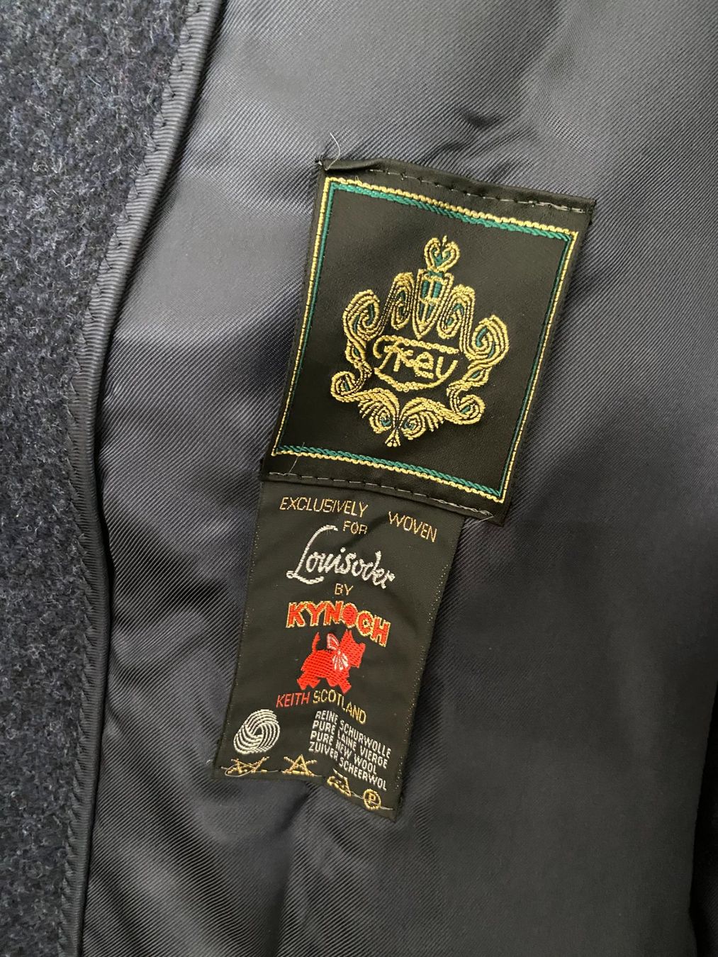 Cappotti: Vintage Wintermantel Louisoder by Kynoch, dunkelblau – Usato da Basel venduto da jeb_c2vd 1