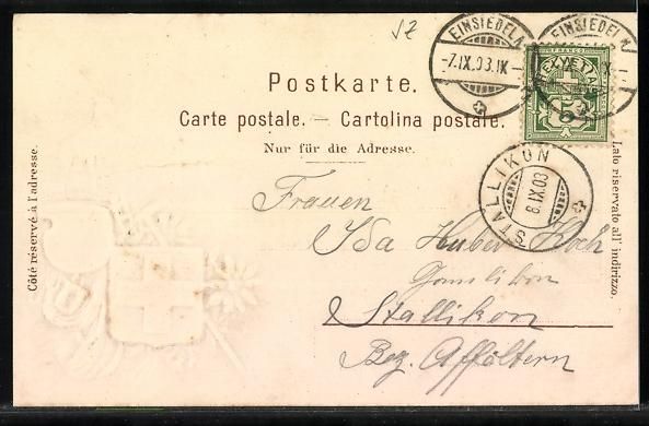 Cartes postales: Passepartout-Lithographie Einsiedeln, Kl – D'occasion à Berlin par bartko-reher 1