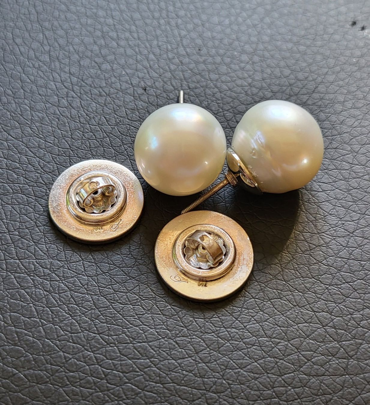 Ohrringe & -stecker: Gold 750 Massiv Perlen Ohrstecker 18 Karat – Gebraucht aus Wald ZH von Dasilver 5