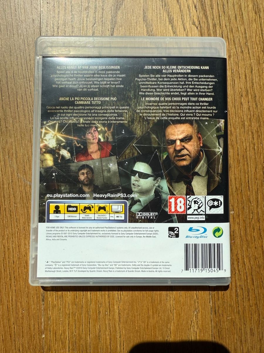 Sony Giochi: Heavy Rain / PS3 / Play Station 3 – Usato da Läufelfingen venduto da Seraphim13 1