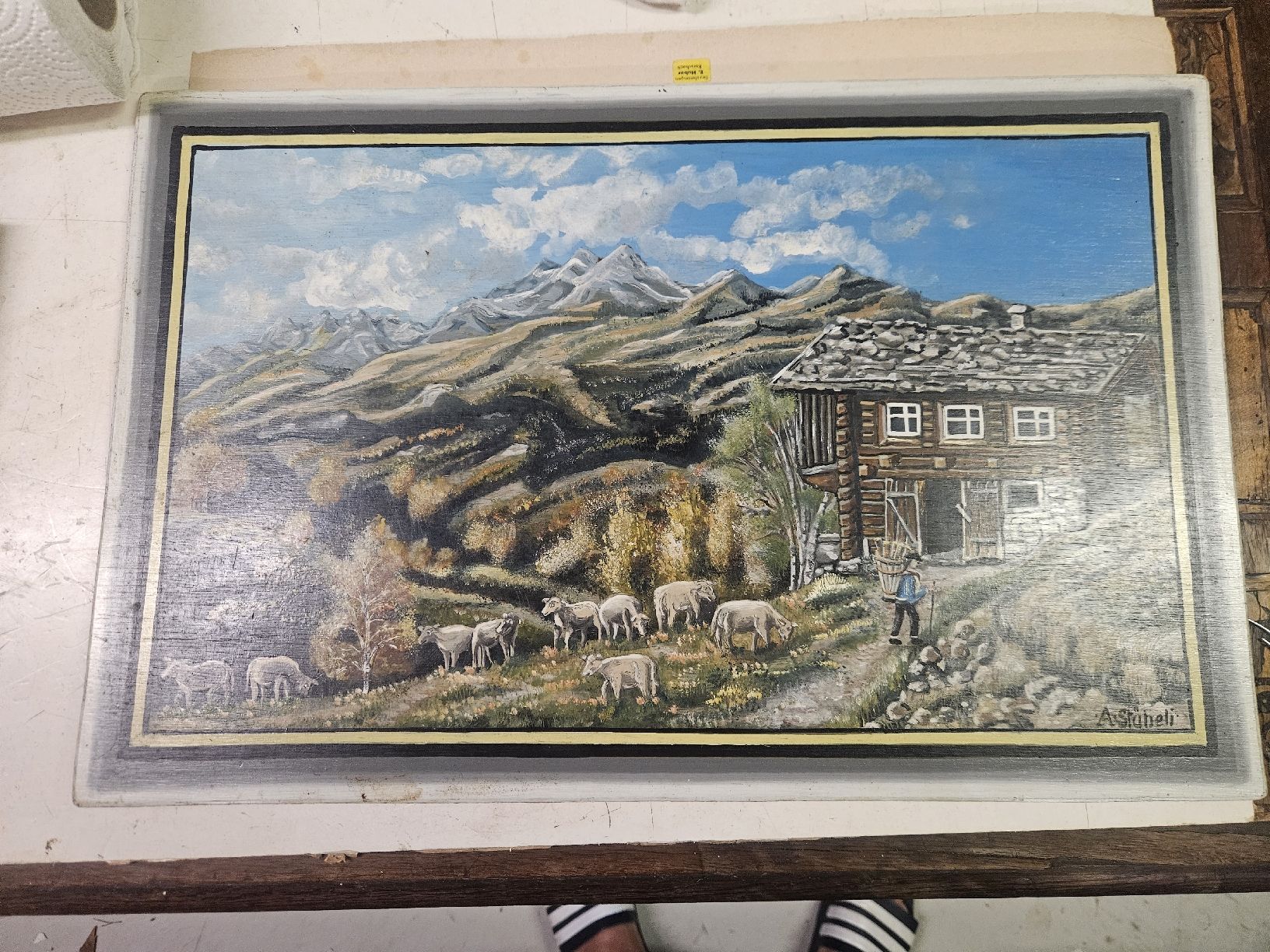 Tableaux: gemälde graubünden – D'occasion à Schwellbrunn par Omega-alpha