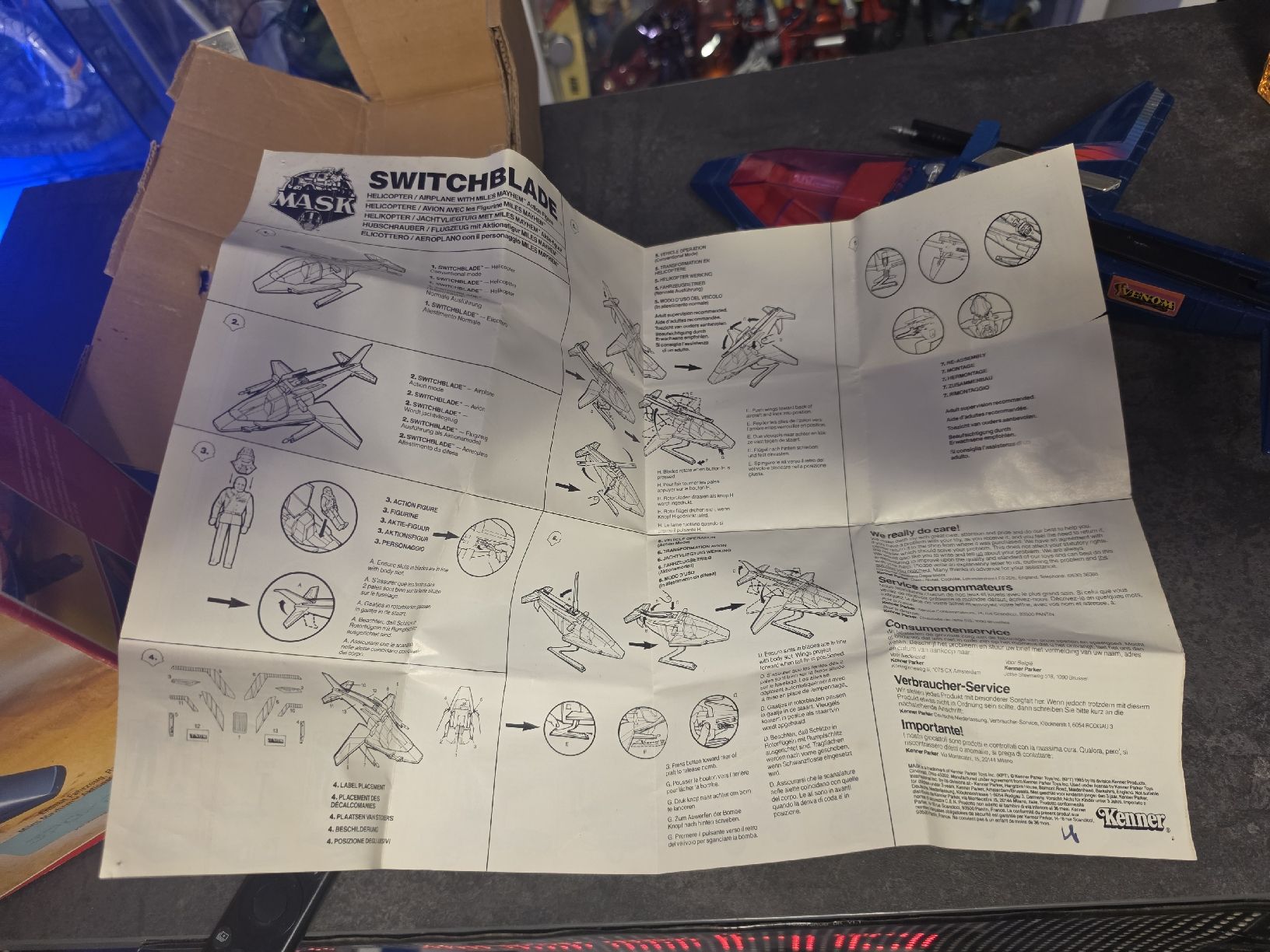 Giocattoli: M.A.S.K. Switchblade en boîte complet  1986 original  – Difettoso da Châtel-St-Denis venduto da Konami 8