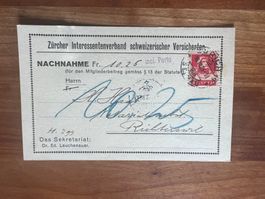 Nachnahme 1923 mit Tell Marke Nr. 159      (V997)