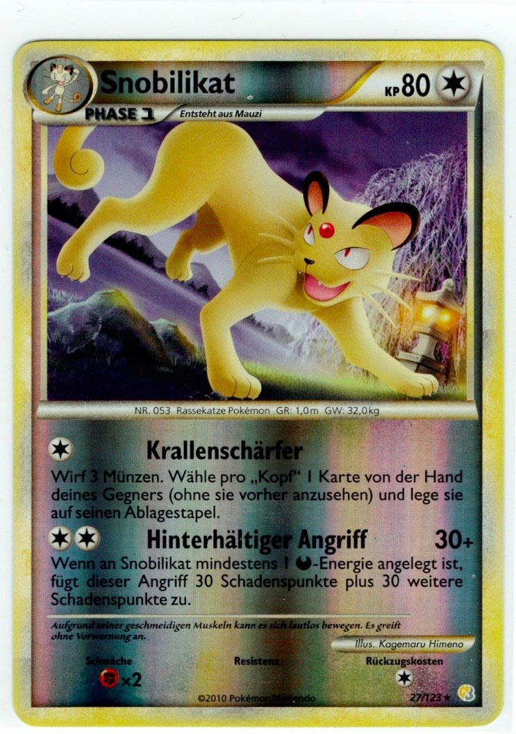 Pokémon Cartes à collectionner: Snobilikat Reverse Holo 27 – D'occasion à Zürich par PACE79