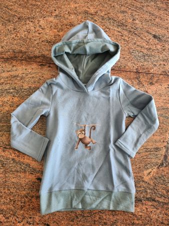 Süsser Kapuzenpullover mit Äffchen Grösse 80 neu.