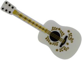 LEGO 25975pb03 White Guitar Acoustic with Black Tuning Knobs